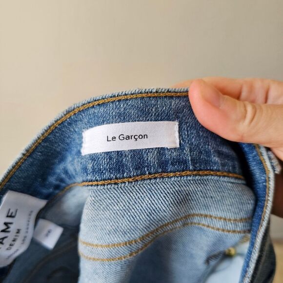 Frame Le Garcon Raw Edge Ankle Jeans Size 28 - Picture 5 of 7